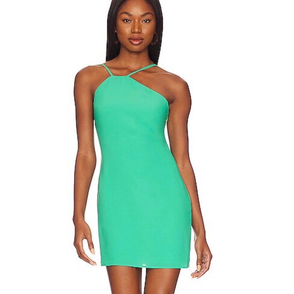 Lovers + Friends Vibrant Green Mini Dress